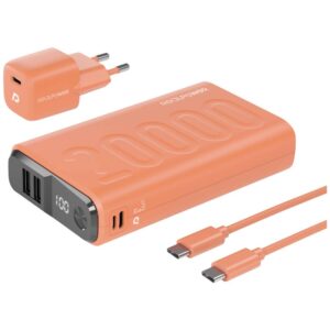 RealPower PB-20000 Power Pack Power bank 20000 mAh Li-ion USB, USB C® Orange